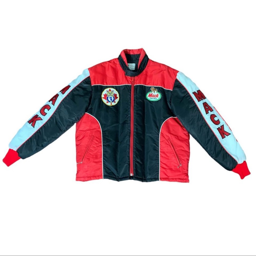 Vintage Mack Truck Quilted Jacket Xl Made in Canada